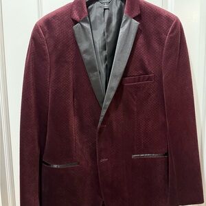Alfani Maroon Blazer with Dark Lapel